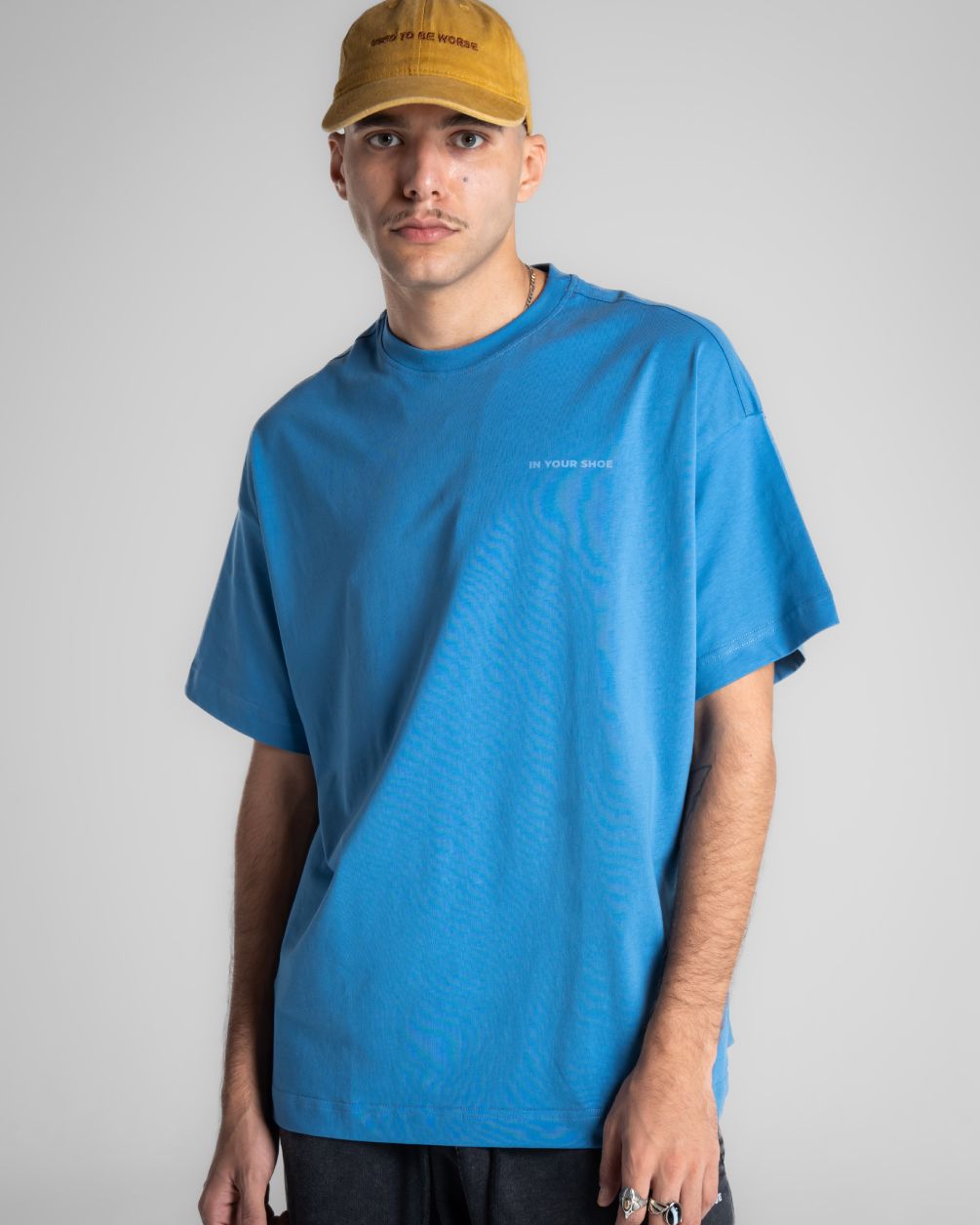 Indigo Oversized Tee Basic Oversized Tees IN YOUR SHOE L 