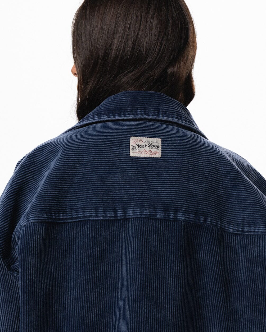 Indigo Oversized Washed Corduroy Shirt Corduroy Shirts IN YOUR SHOE XL 