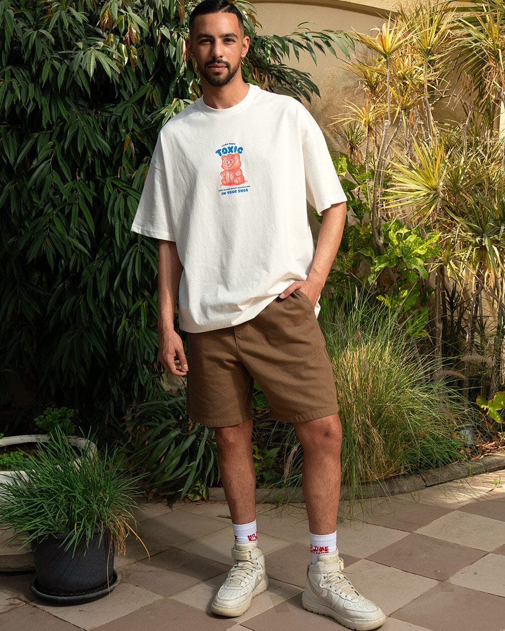 Khaki Gabardine Shorts Gabardine Shorts IN YOUR SHOE S 