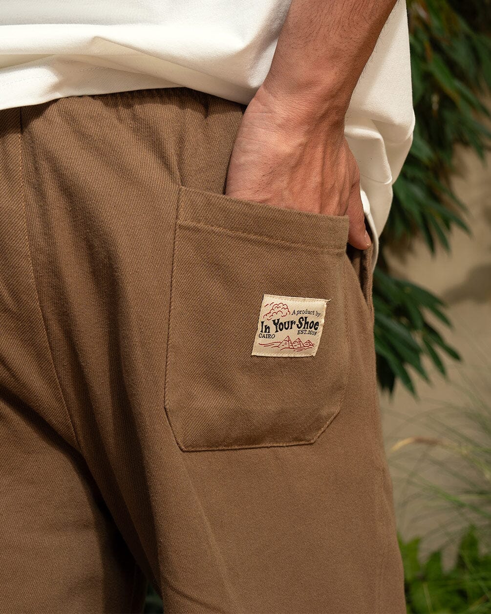 Khaki Gabardine Shorts Gabardine Shorts IN YOUR SHOE 