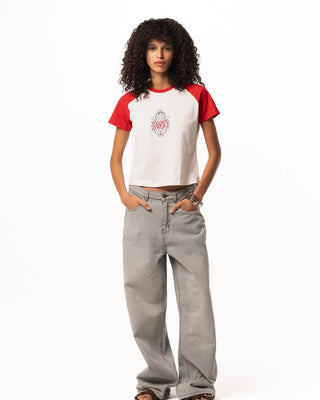 Khamsa Fitted Baby Tee Baby Tees IN YOUR SHOE S 