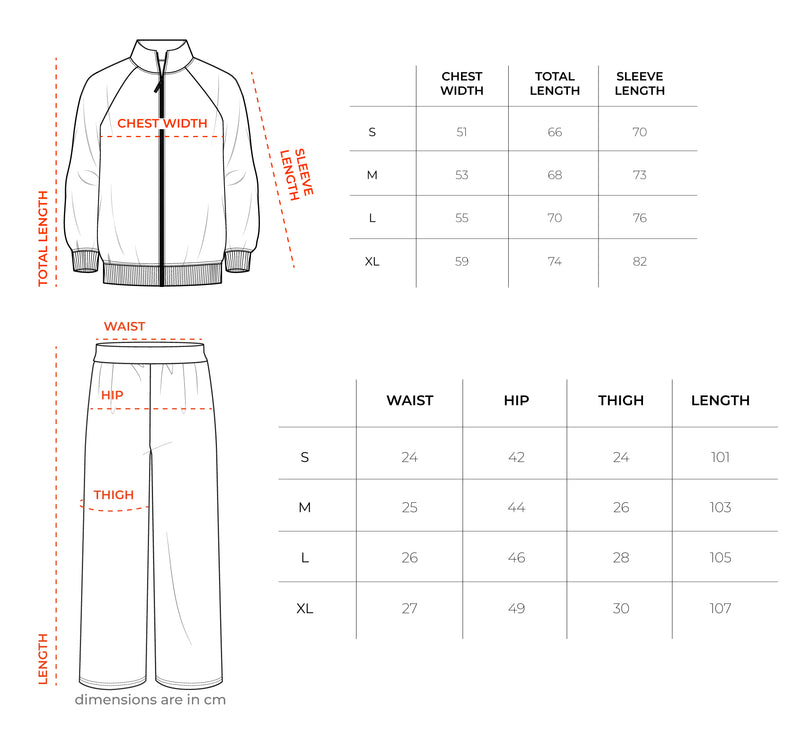Brown Knit Set size chart