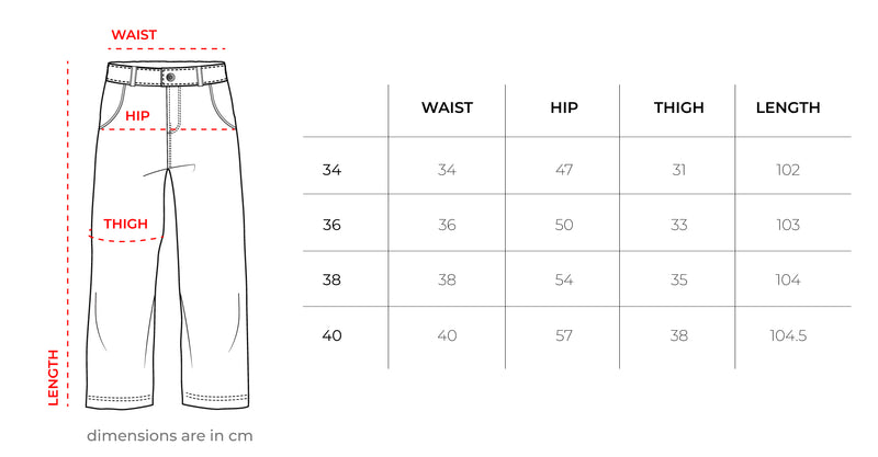 Female Brown Baggy Leather Pants size chart