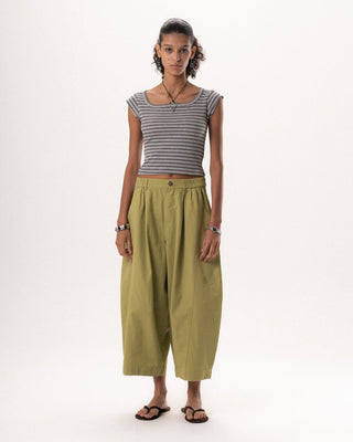 Light Grey Stripped Square Neck Top Tops IN YOUR SHOE S 