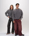 Light Grey Washed Oversized Crewneck