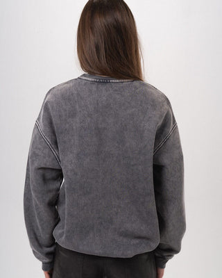 Light Grey Washed Oversized Crewneck Acid Washed Crewnecks IN YOUR SHOE 