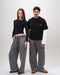 Light Grey Washed Wide Leg Sweatpants