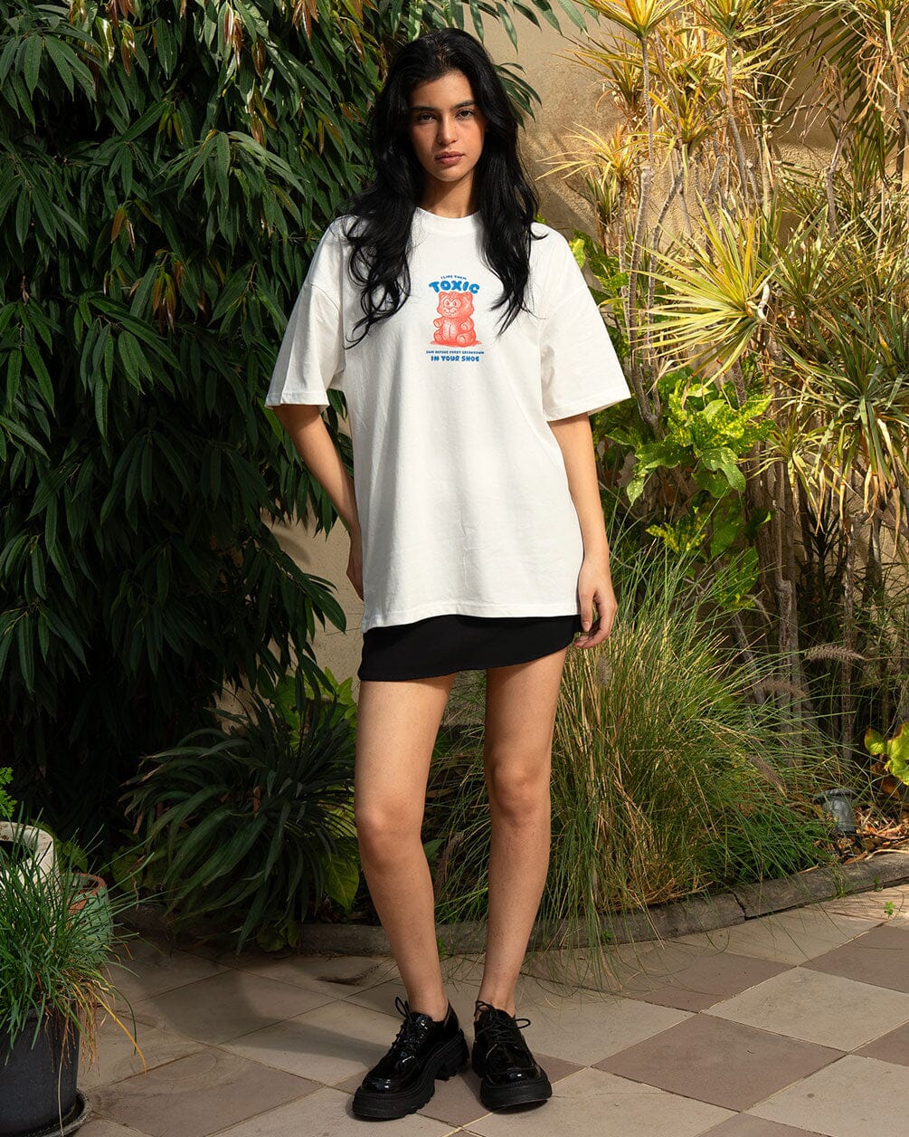 Like Them Toxic Oversized Tee Printed Oversized Tees IN YOUR SHOE S 