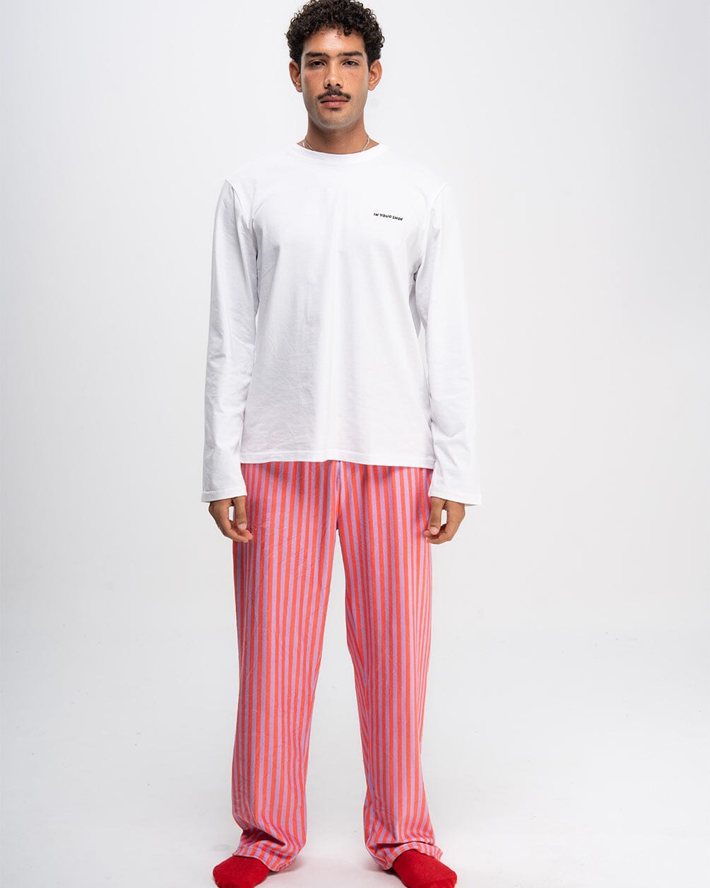 Lilac & Orange Striped Fluffy Pjoys Fluffy Pjoys IN YOUR SHOE 