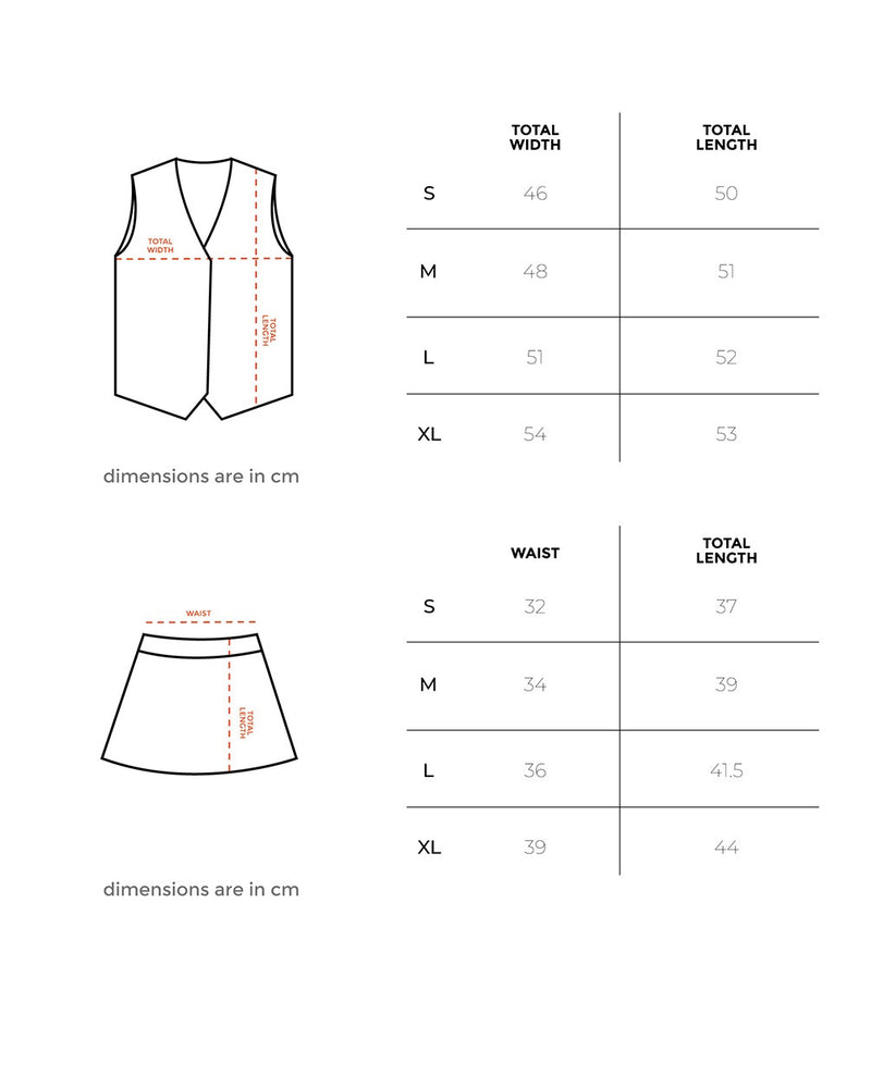 Denim Blue Linen Breeze Set size chart