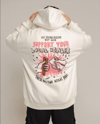 Local Dealer Hoodie Printed Hoodies IN YOUR SHOE L White 