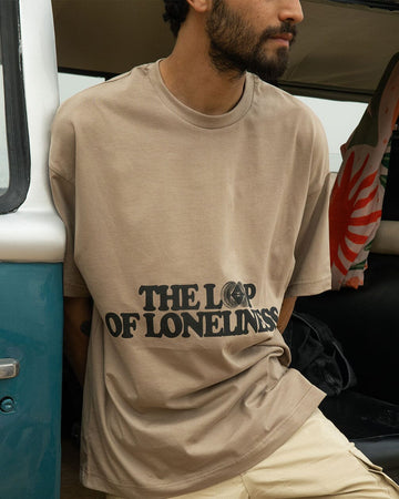 Lost In The Darkness Printed Oversized Tee Printed Oversized Tees IN YOUR SHOE M 