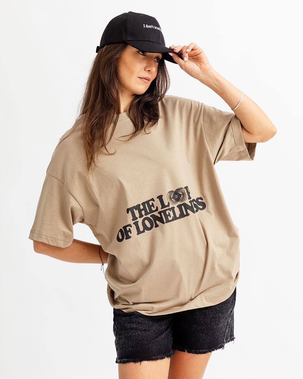 Lost In The Darkness Printed Oversized Tee Printed Oversized Tees IN YOUR SHOE S 