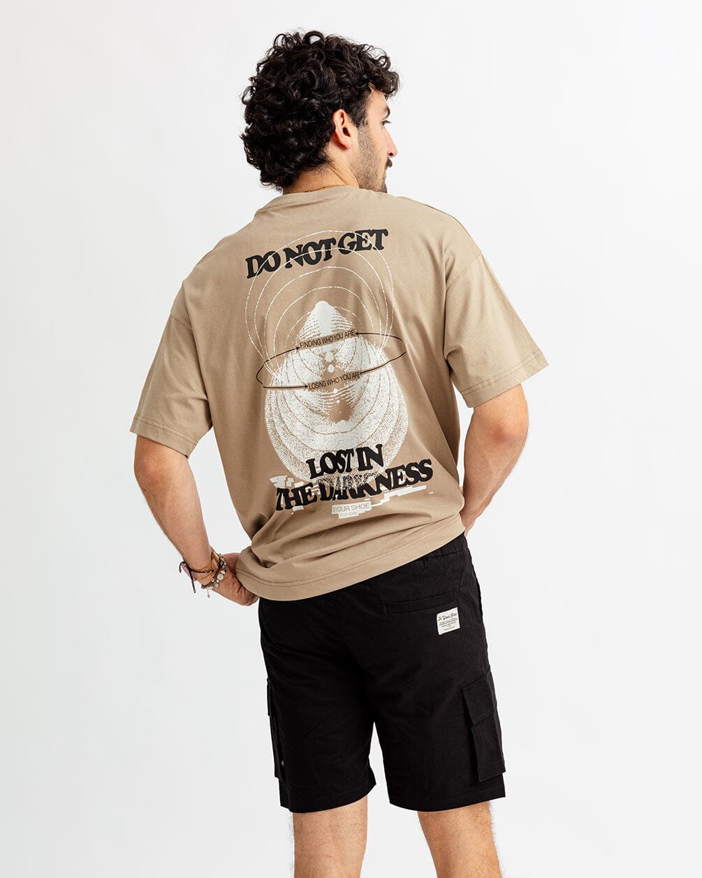 Lost In The Darkness Printed Oversized Tee Printed Oversized Tees IN YOUR SHOE L 