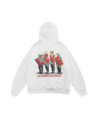 Love and Peace Boxy Hoodie Boxy Hoodies IN YOUR SHOE 