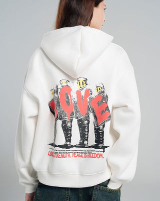 Love and Peace Boxy Hoodie Boxy Hoodies IN YOUR SHOE 