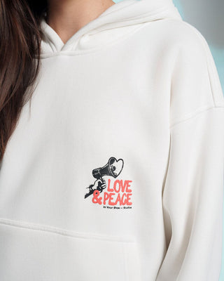 Love and Peace Boxy Hoodie Boxy Hoodies IN YOUR SHOE 