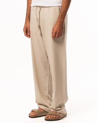 Male Beige Linen Wide Leg Pants Pants IN YOUR SHOE 