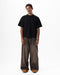 Male Beige Washed Baggy Jeans