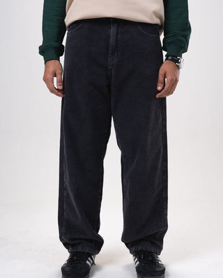 Male Black Corduroy Washed Loose Fit Pants Pants IN YOUR SHOE 30 