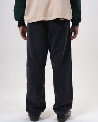 Male Black Corduroy Washed Loose Fit Pants Pants IN YOUR SHOE 32 