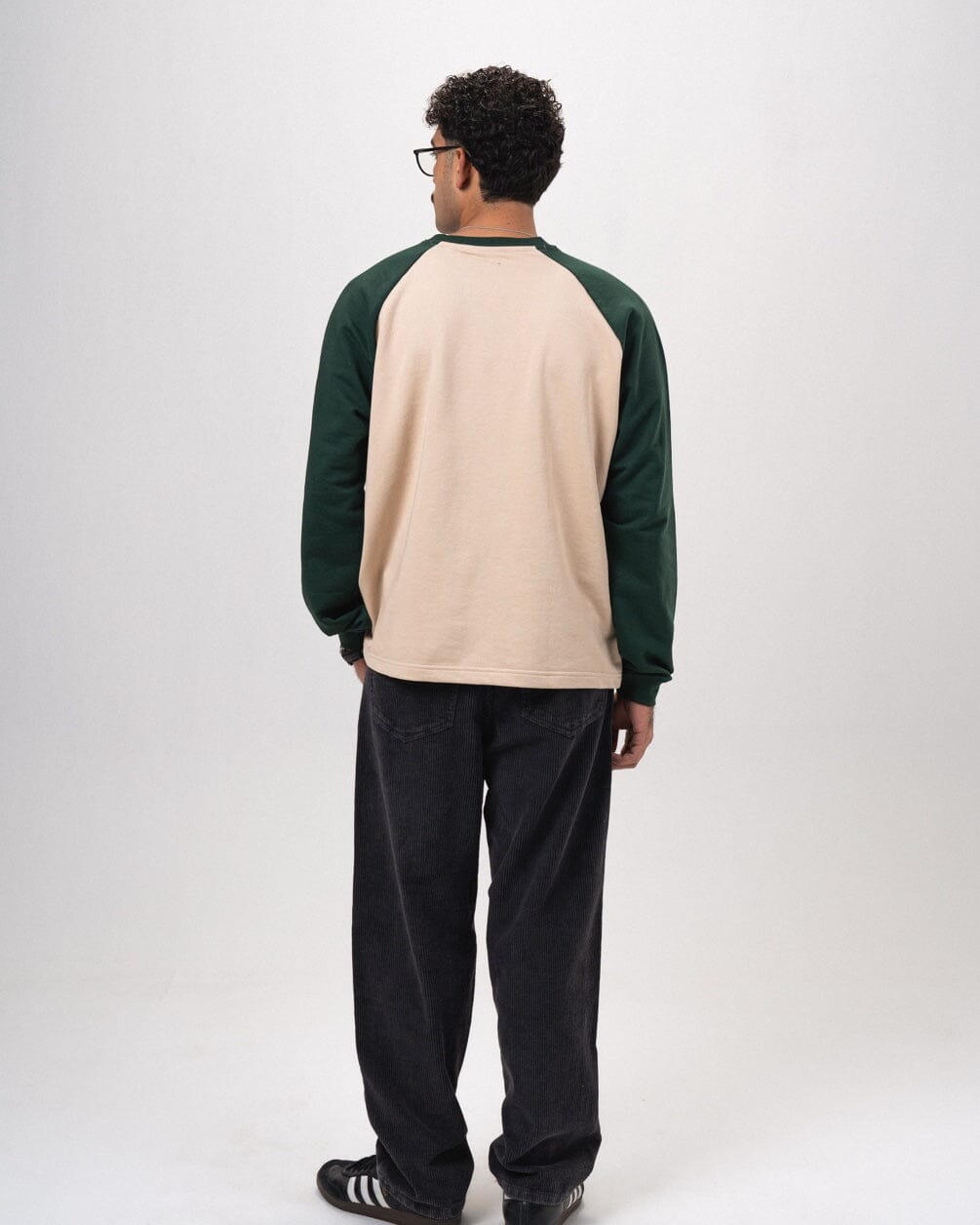 Male Black Corduroy Washed Loose Fit Pants Pants IN YOUR SHOE 36 