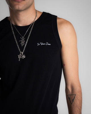 Male Black Tank Top Tank Tops IN YOUR SHOE 