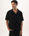 Male Black Waffle Shirt