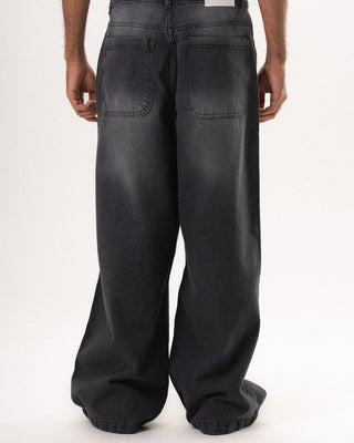 Male Black Washed Oversized Baggy Jeans Jeans IN YOUR SHOE 36 