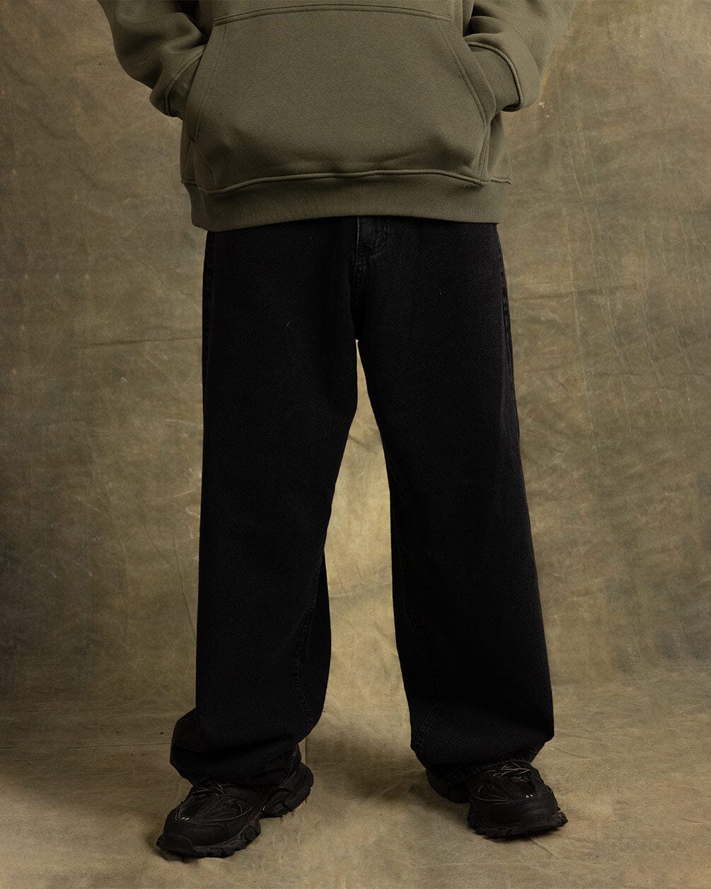 Male Black Washed Skater Jeans Jeans IN YOUR SHOE 