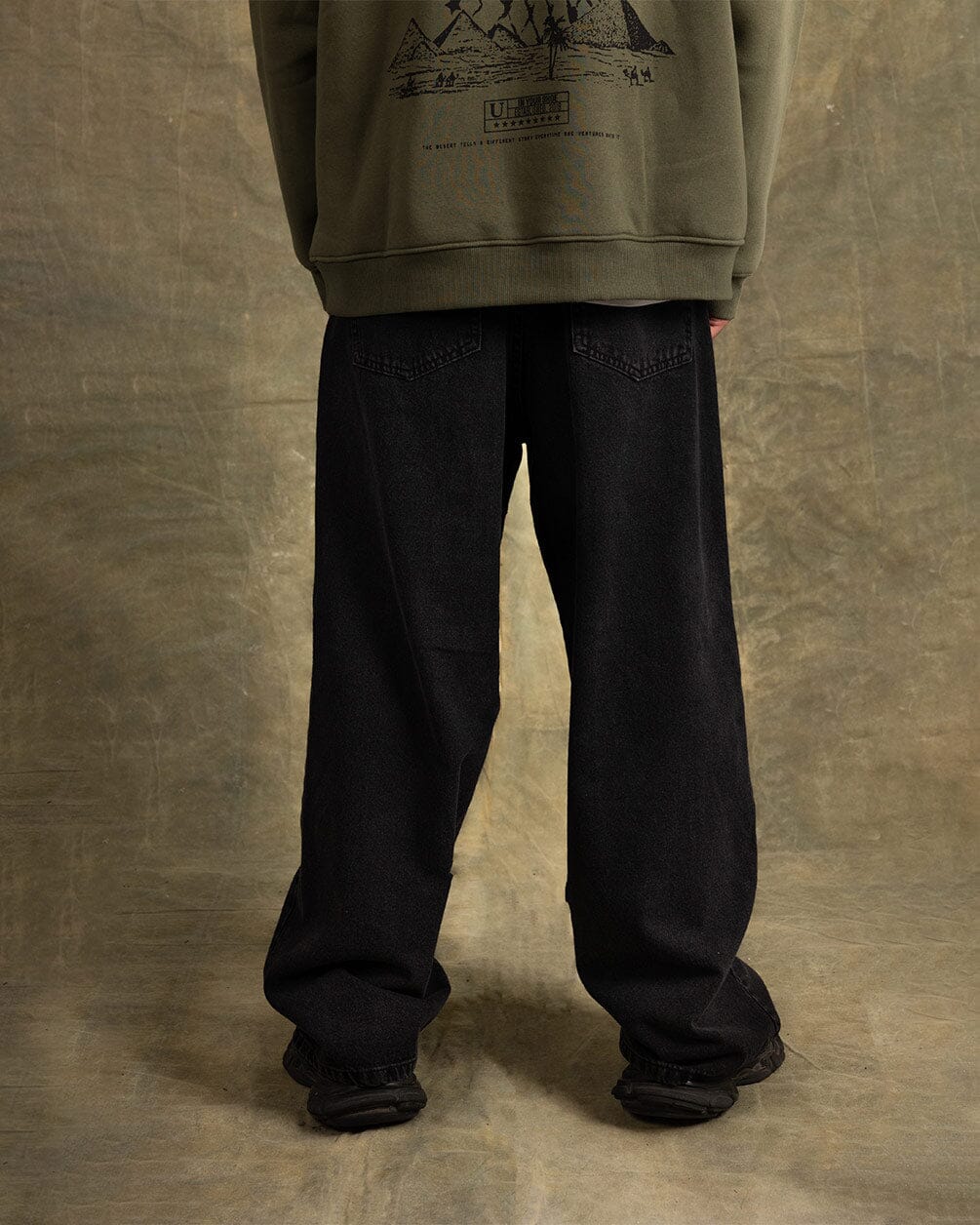 Male Black Washed Skater Jeans Jeans IN YOUR SHOE 