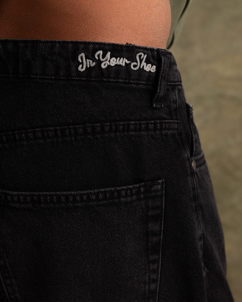 Male Black Washed Skater Jeans Jeans IN YOUR SHOE 