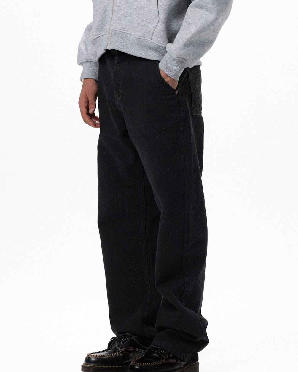 Male Black Washed Straight Jeans Jeans IN YOUR SHOE 34 