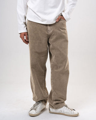 Male Brown Corduroy Washed Loose Fit Pants Pants IN YOUR SHOE 32 