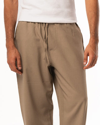 Male Greige Linen Wide Leg Pants Pants IN YOUR SHOE 