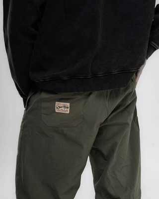 Male Olive Loose Parachute Pants Pants IN YOUR SHOE 
