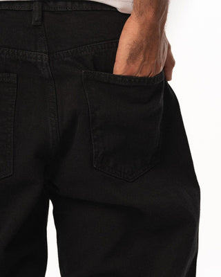 Male Pure Black Straight Leg Jeans Jeans IN YOUR SHOE 38 
