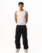 Male Pure Black Straight Leg Jeans