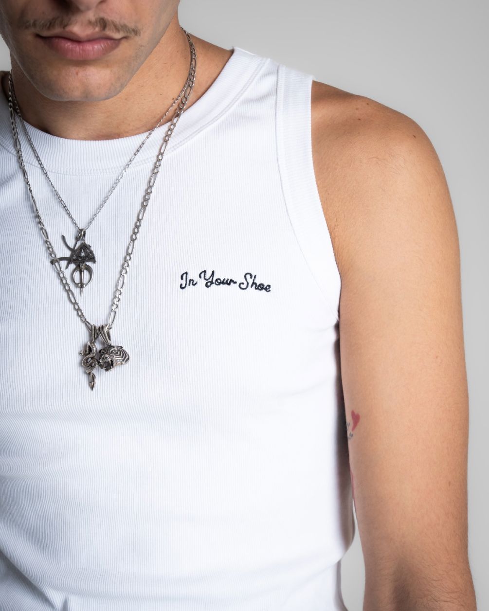 Male White Tank Top Tank Tops IN YOUR SHOE 