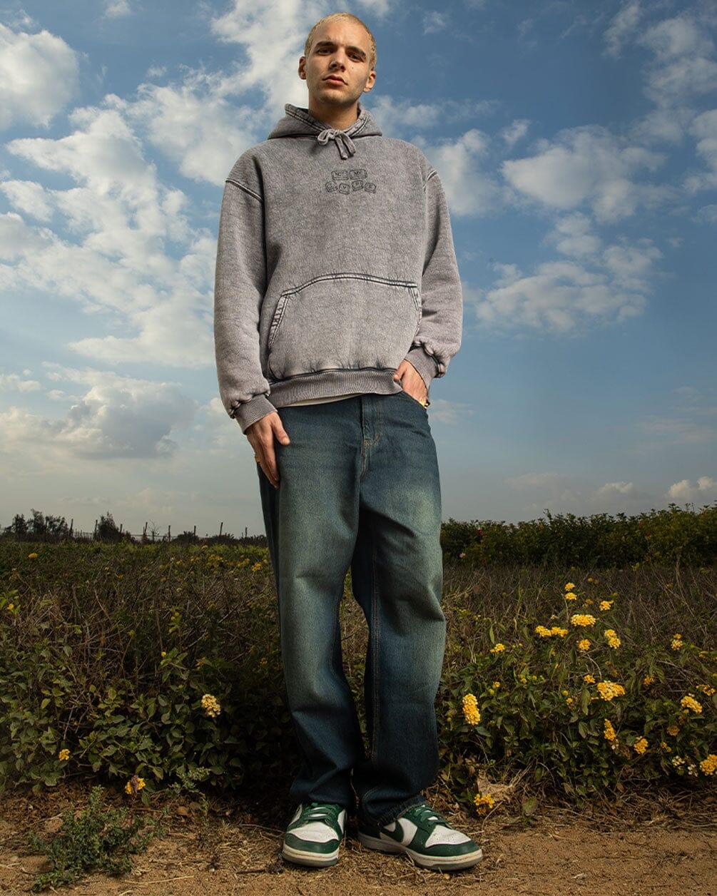 Male Wide-leg Blue Washed Jeans Jeans IN YOUR SHOE 30 