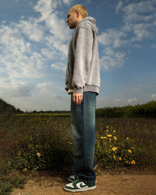 Male Wide-leg Blue Washed Jeans Jeans IN YOUR SHOE 32 