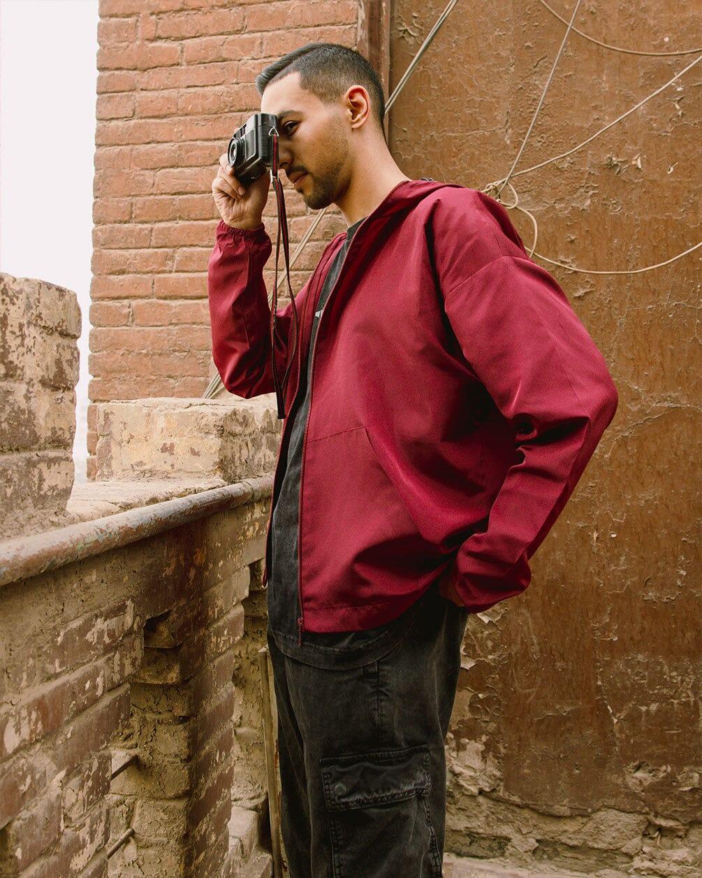 Maroon Red Windbreaker Windbreaker IN YOUR SHOE 