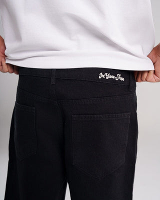 Men Black Loose Jeans Jeans IN YOUR SHOE 34 