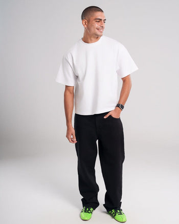 Men Black Loose Jeans Jeans IN YOUR SHOE 30 