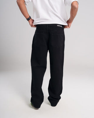 Men Black Loose Jeans Jeans IN YOUR SHOE 32 