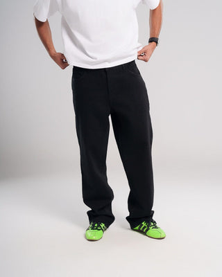 Men Black Loose Jeans Jeans IN YOUR SHOE 38 