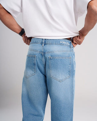 Men Blue Loose Jeans Jeans IN YOUR SHOE 38 