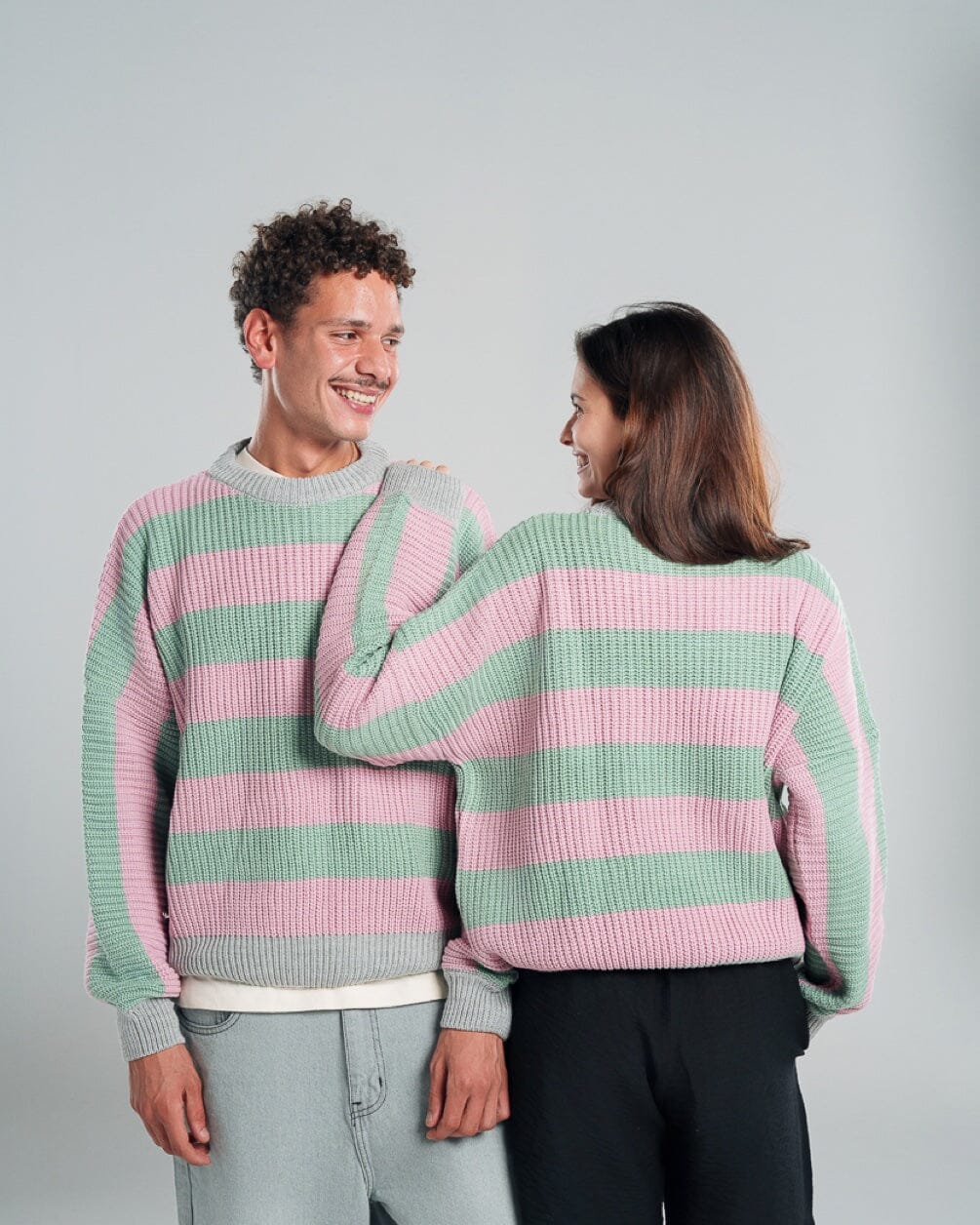 Mint and Poudre Balloon Knitwear Pullover Knitwear IN YOUR SHOE S 
