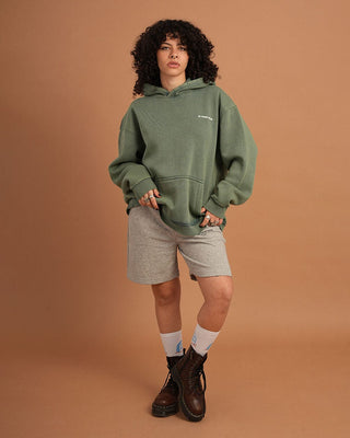Mint IYS Washed Hoodie Acid Washed Hoodies IN YOUR SHOE L 