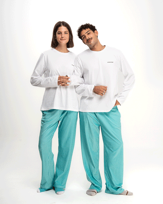 Mint Striped Fluffy Pjoys Fluffy Pjoys IN YOUR SHOE S 